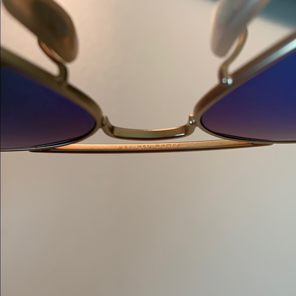 Authentic Blue Reflective Ray Ban - image 3